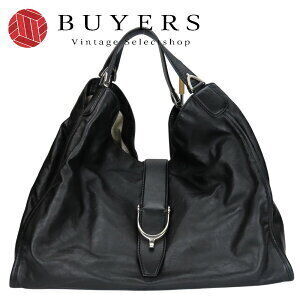 Gucci Soft Stirrup Tote Bag Black Leather Shoulder Bag